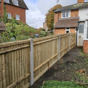 Closeboard fencing installed on concrete posts gives a secure boundary, that looks great and will last for many years to come